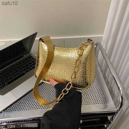 New Luxury Designer Womens Handbags 2023 Trend Armpit Bag Candy Color Gold Chain Bag Female Shoulder Bag Ladies Shopper Bags L230704