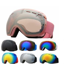 Ski Goggles Ski Goggles Women Men Double Lens Anti-Fog Skiing Mask Accesories Snowboard Glasses Eyewear Pink UV Windproof Big Snow Goggles HKD230725