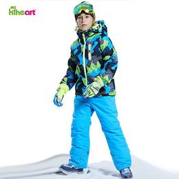 Down Coat Hiheart Kids Ski Coat Winter -35 Degree Snowboard Ski Suits Warm Waterproof Outdoor Snow Jackets Children Boys Girls Clothing HKD230725