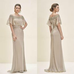 Mother of the Bride Dresses Wedding Guest Dress Jasmine Mother of the Groom Dresses Champagne Chiffon Evening Gowns233B