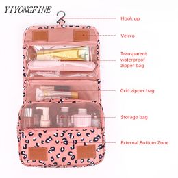 Travel Hook Cosmetic Bag Women Makeup Bag Waterproof Toiletries Beauty Pouch Unisex Bathroom Neceser Make Up Storage Organiser