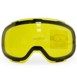 Ski Goggles Original Yellow Graced Magnetic Lens for ski goggles GOG-2181 anti-fog UV400 ski glasses snow goggles Night Skiing(Only Lens) HKD230725