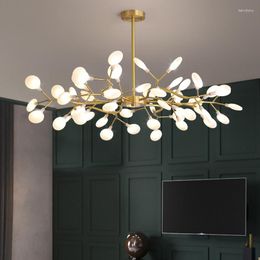 Chandeliers Nordic Modern LED Living Dining Room Firefly Hanging Ceiling Lights Home Indoor Decor Luxury Suspension Lighting