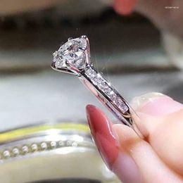 Wedding Rings CAOSHI Stylish 6 Claw Design Zirconia Ring Female Accessories Fashion Elegant Women Engagement Ceremony Band Jewellery