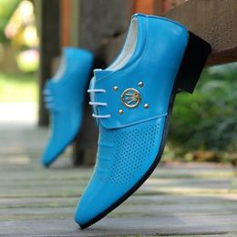Dress Shoes Summer Leather Men Male Fashion Italian Business Luxury Colorful 230725