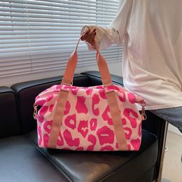 Duffel Bags ly Designed Women's Fashion Storage Leopard Luggage Bag Travel Sports Large Nylon Luxury Luggage Bag 230724