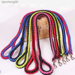 1.2M Length Large Dog Hand-knitted Leash Nylon Rope iron Buckle Pet Traction Rope For Big breed dogs Pet Traction Rope Firm L230620