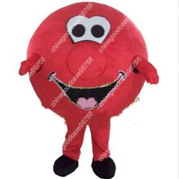 New Adult Characte Cute red donut Mascot Costume Halloween Christmas Dress Full Body Props Outfit Mascot Costume