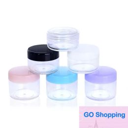 Classic Small Sample Bottles Wax Container 7 Colors Food Grade Plastic Boxes 10g/15g/20g Round Bottom Cream Cosmetic Packaging Box