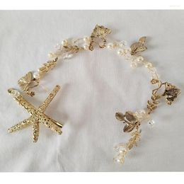 Hair Clips Fengyingliu Handmade Starfish Headband Accessories For Women Wedding Tiara Vine Bridesmaids Ornaments Accessory