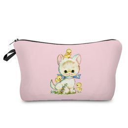 Cartoon New Rabbit Makeup Bag Japanese Style Animal Printed Cosmetic Bags Lovely Kid Candy Bag Hot Sale Pencil Cases Storage Bag
