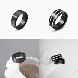 30 pcs mens black simple ring two mixed wholesale fashion stainless steel rings birthday gift party mens jewelry wholesale
