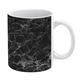 Mugs Black Marble Design Mug Natural Marbles Trendy Wholesale Coloured Porcelain Chat Cups