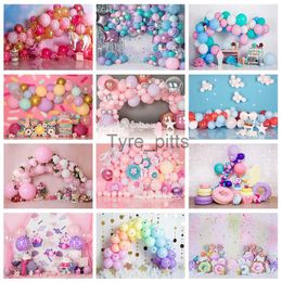 Background Material Mocsicka baby's first Birthday cake smash party background photo balloon ice cream baby's first birthday photo background photo x0724