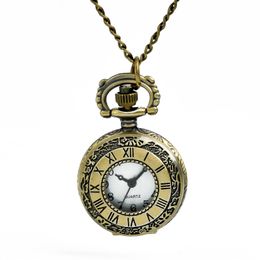 Pocket Watches OZEN3017 12pcs/lot Vintage antique roman numerals bronze pocket watch necklace chain pendant.Party Gift.mens quartz watch 230724