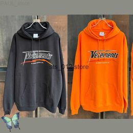 Men's Oversize Orange Terry Hoodies Sweatshirts Men Women VTM Top Quality Hooded T230303 L230725