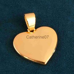 Pendant Necklaces Custom Heart Love Shape Photo Necklace Chain Make Medallions Pendant Solid Back One Row Zircon for Men Women Hip Hop Jewellery J230809