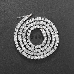Pendant Necklaces SIPENGJEL Fashion 3mm Zircon Iced Out Tennis Chain Necklace for Men Women HipHop Bling Crystal Necklace Party Jewellery Gift J230725