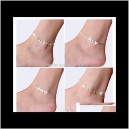 925 Sterling For Women Ladies Girls Unique Nice Sexy Simple Beads Chain Anklet Ankle Foot Jewellery Gift Jafjo Famob333n