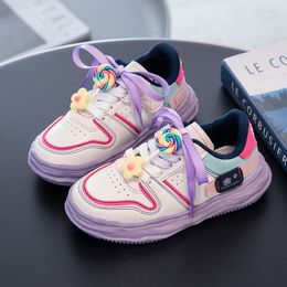 Kids Sports Shoes 2022 Hot Selling Autumn Casual Board Shoes Lovely Princess Style Sneakers Waterproof Breathable Girls' Shoes