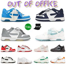 top Out Of Office Sneaker Designer Casual Shoes Tops White Black Light Blue Vintage Grey Leather For Walking Mens Womens Loafers Trainers Platform Sneakers Size 36-45