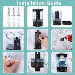 Spoons Automatic Soap Dispenser Touchless Infrared Motion Sensor 700Ml Wall Mount Hand Free For Bathroom Kitchen El