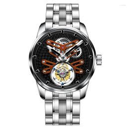 Wristwatches AESOP Men Skeleton Tourbillon Watches 42mm Sapphire Glass Manual Winding Movement Male Military Mechanical