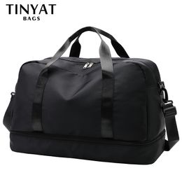 Duffel Bags TINYAT Large Travelling Bags For Women Handbag Nylon Luggage Bags Crossbody Bag Men's Travel Bag Casual Ladies Fashion Sports Bag 230725