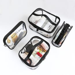 Cosmetic Bags Cases 1 Pcs Clear Transparent Travel Makeup Toilet Wash Bag Pouch Pvc Zipper Organiser for Women 230725