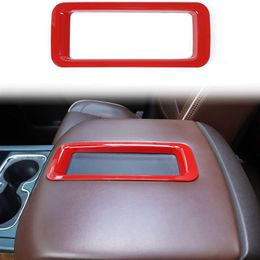 Armrest Storage Box Decorative Trim ABS Red 1pc For Chevrolet Silverado GMC Sierra 2014-2018 Interior Accessories196p