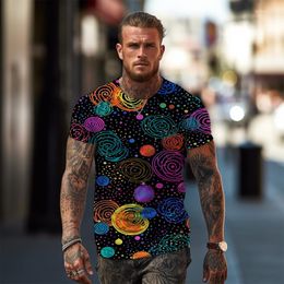 Men's T Shirts Colourful Fashion 3d Printing T-shirt Casual Loose Comfortable And Refreshing High-quality