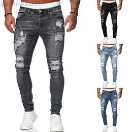 Men's Jeans Men's Jeans 2021 Big Sale Sweatpants Sexy Hole Pants Casual Summer Autumn Male Ripped Skinny Trousers Slim Biker Outwears Pants1 L230725