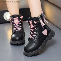 Sneakers Girls' Ankle Boots 2023 New Autumn/Winter Fashion Double Zipper Beautiful Princess Anti slip Performance Boots Z230725