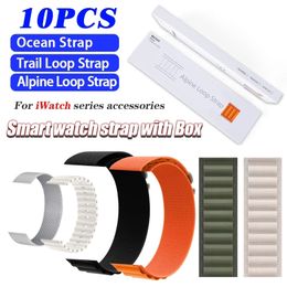 Watch Bands 10 Alpine Rings/Ocean/Milan/Nylon and Silicone Tape with iWatch Retail Box 49mm 45mm 44mm 230724