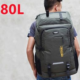 School Bags 80L 50L Men s Outdoor Backpack Climbing Travel Rucksack Sports Camping Hiking Bag Pack For Male Female Women 230724