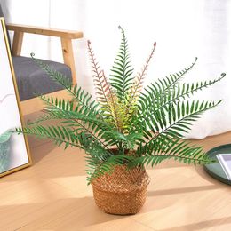 Decorative Flowers Simulated Dypsis Lutescens Plastic Plants Tropical Tree Branch Fake Jungle Home Garden Decor Wedding Decoration Accessory