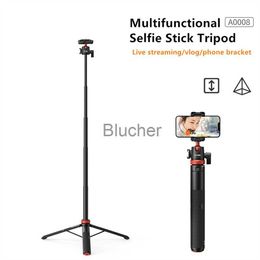 Tripods UURIG 5-section extended mobile phone tripod SLR camera tripod with phone holder suitable for smartphone microphone LED light video live streaming x0724