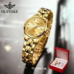 Women s Watches OUPINKE Luxury Original Gold Automatic Watch for Women Diamond Sapphire Crystal Bracelet Set Waterproof Mechanical Ladies Gift 230725