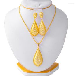 Necklace Earrings Set Ethiopian Jewellery 24k Gold Colour Habasha Dubai For Women Girls Eritrea Sudan African Stones Crystals Weddings Sets