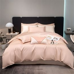 Bedding sets Pure Cotton Set 60 Long Staple Luxury 24 Colours el Bed Twin Queen Full King Size Duvet Cover Pillowcase 230725