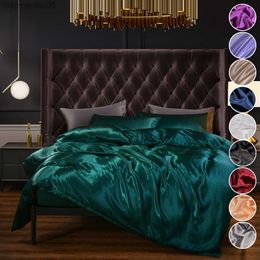 Luxury Duvet Cover Set Satin Bedding Bedroom Comforter Cover Sets Full Twin Queen King Size Bed Set 230x260cm Bedding Set Luxury L230704