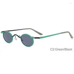 Sunglasses European And American Cross-border E-commerce Metal Stainless Steel Two-tone Personality Cycling Travel