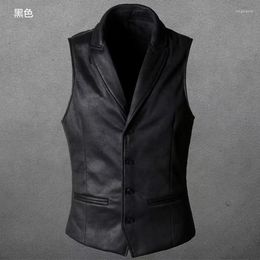 Men's Jackets Suede Slim Fit Single Breasted Vest Mens 2023 Brand Fashion Gothic Steampunk Victorian Style Waistcoat Men Casual
