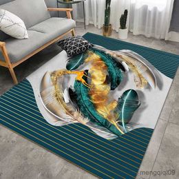 Carpets Household Large Carpet for Living Room Modern Geometric Feather Floor Mat Coffee Table Sofa Bedroom Bedside Area Rug Home Decor R230725