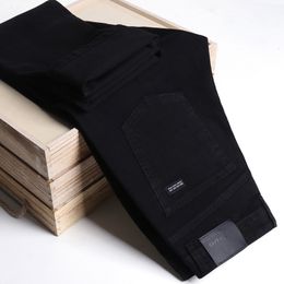 Mens Jeans Stretch Regular Fit Fashion Casual CottonBusiness Black Denim Pants Male Trousers 230725