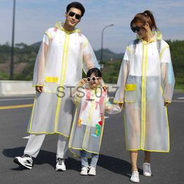 Raincoats Raincoat Women Kids Raincoat Waterproof Rain Poncho Cartoon Transparent Rainwear Outgoing Parent-child Raincoats x0724