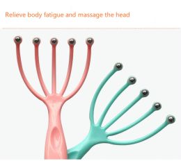 Scalp Neck SPA Stress Relief Release Physician Equipment Five Finger Head Relax Claw Octopus Head Care Massager