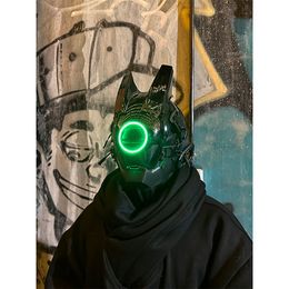 Cyberpunk Mask Personalized LED Face Masks Music Festival Fantastic Teenagers Cosplay Helmet Halloween Party Gift for Adults