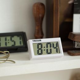 Table Clocks Minimalist Desktop Clock Ins Creative Student Use Small Top Silent Electronic Watch Mini