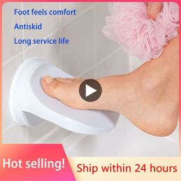 Other Bath Toilet Supplies Bathroom Shower Foot Rest White No Punching Suction Cup Step Non Slip Washing Foot Wear Shoe Pedals Holders Bathroom Products 230724